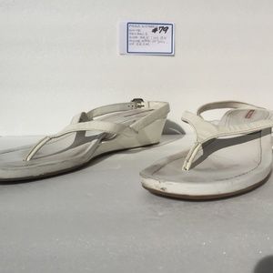 PRADA WOMEN'S WHITE SANDALS SIZE 39.5 US 9.5 STOCK # 79